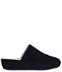 Color:Black Suede - Image 2 - Cady Suede Platform Wedge Mules