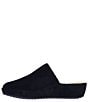 Color:Black Suede - Image 4 - Cady Suede Platform Wedge Mules