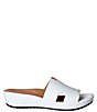 Color:White - Image 2 - Catiana Leather Platform Slide Sandals