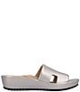 Color:Champagne Metallic - Image 2 - Catiana Leather Slide Sandals