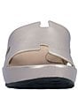 Color:Champagne Metallic - Image 4 - Catiana Leather Slide Sandals