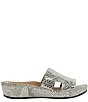 Color:Silver/Gold Snake - Image 2 - Catiana Snake Print Leather Platform Wedge Slides