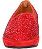 Color:Red Kid Suede - Image 5 - Correze Rhinestone Suede Platform Wedge Loafers