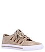 Color:Taupe Suede - Image 1 - Kanav Suede Cut-Out Sneakers