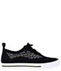 Color:Black Suede - Image 2 - Kishen Suede Rhinestone Mesh Sneakers