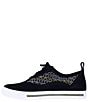 Color:Black Suede - Image 4 - Kishen Suede Rhinestone Mesh Sneakers