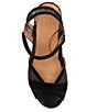 Color:Black Suede - Image 6 - Mahiya Suede Mesh Block Heel Dress Sandals