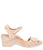 Color:Taupe/White - Image 2 - Marora Suede Platform Wedge Dress Sandals