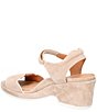 Color:Taupe/White - Image 3 - Marora Suede Platform Wedge Dress Sandals