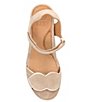 Color:Taupe/White - Image 6 - Marora Suede Platform Wedge Dress Sandals