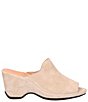 Color:Taupe Kid Suede - Image 2 - Orman Suede Wedge Slides