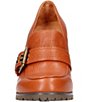 Color:Whiskey Lamba - Image 5 - Quinziano Leather Buckle Block Heel Loafer Pumps