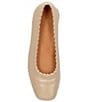 Color:Platino Metallic Nappa - Image 6 - Tiffanie Leather Mini Wedge Ballerina Flats