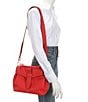 LANCEL Charlie De Lancel Small Satchel Bag, Color:Kiss Red - Image 4