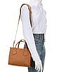 LANCEL JOUR DE LANCEL Small Logo Leather Tote Bag, Color:Camel - Image 4