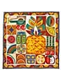 LANCEL Motif Tutti Frutti Pattern Silk Scarf, Color:Multi Orange - Image 2