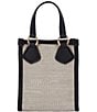 LANCEL Summer Mini Vertical Tote Bag, Color:Natural/Black - Image 2