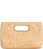 Color:Natural - Image 1 - Bumble Bee Straw Chop Out Clutch