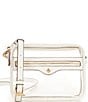 Landry Clear Camera Gold Hardware Crossbody Bag, Color:White - Image 1