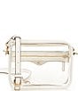 Landry Clear Camera Gold Hardware Crossbody Bag, Color:White - Image 2