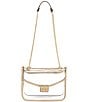 Color:Gold - Image 1 - Clear Lock Crossbody Bag
