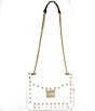 Color:Clear - Image 2 - Clear Lock with Studs Crossbody Bag