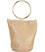 Landry Crystal Mesh Top Handle Clutch, Color:Gold - Image 1