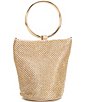 Color:Gold - Image 2 - Crystal Mesh Top Handle Clutch