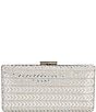 Landry Crystal Sheet Minaudiere Clutch, Color:Silver - Image 1