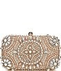 Color:Rose Gold - Image 1 - Encrusted Crystal Minaudiere Clutch