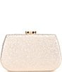 Color:Rose Gold - Image 1 - Metallic Textured Minaudiere Clutch