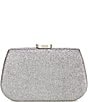 Color:Pewter - Image 2 - Metallic Textured Minaudiere Clutch