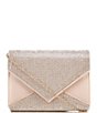 Color:Champagne - Image 1 - Satin Crystal Sheet Cezanne Crossbody Clutch Bag