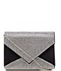 Color:Black - Image 1 - Satin Crystal Sheet Cezanne Crossbody Clutch Bag