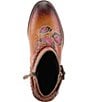 L'ARTISTE Across Leather Hand Painted Embossed Booties - Image 6