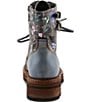 L'ARTISTE All The Way Floral Embossed Leather Combat Booties - Image 4