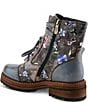 L'ARTISTE All The Way Floral Embossed Leather Combat Booties - Image 6