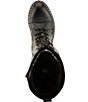 L'ARTISTE Another-Fave Embroidered Leather Tall Combat Boots - Image 6