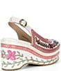 L'ARTISTE Artdevivre Leather Slingback Platform Peep Toe Wedges - Image 2