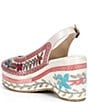L'ARTISTE Artdevivre Leather Slingback Platform Peep Toe Wedges - Image 3