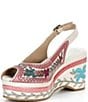 L'ARTISTE Artdevivre Leather Slingback Platform Peep Toe Wedges - Image 4