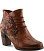 L'ARTISTE Chakakhan Hand Painted Leather Booties - Image 1