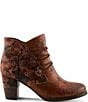 L'ARTISTE Chakakhan Hand Painted Leather Booties - Image 3