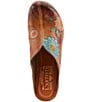 L'ARTISTE Chienti Floral Painted Perforated Leather Clogs - Image 6