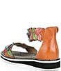 L'ARTISTE Cruzer Leather Flower Embellished Wedge Sandals - Image 3