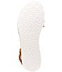 L'ARTISTE Cruzer Leather Flower Embellished Wedge Sandals - Image 6