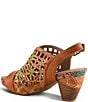 L'ARTISTE Eclipsing Leather Cut Out Floral Slingback Sandals - Image 6