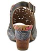 L'ARTISTE Eclipsing Leather Cut Out Floral Slingback Sandals - Image 5