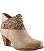 L'Artiste Herekitty Leopard Print Leather Booties - Image 1