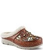 L'ARTISTE Honestela Embossed Leather Sherpa Lined Clogs - Image 1